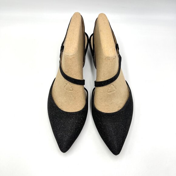 Life Stride Womens 9 Minimalist Black Low Heel Pointed Toe Heels Shoes - Picture 3 of 13